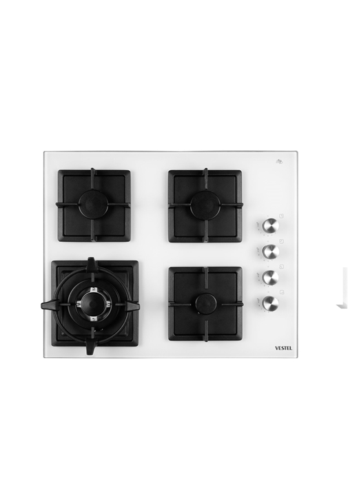 Vestel AO-6510419 B DG DWK 65 cm 4 Gözü Gazlı (1 Gözü Wok'lu) Ankastre Ocak