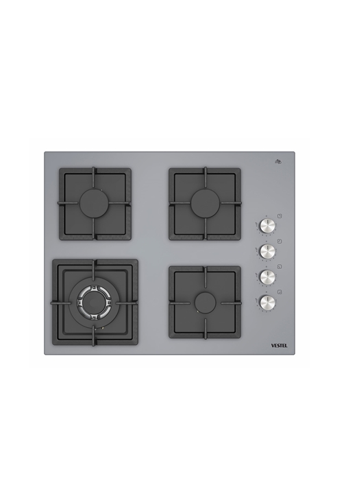 Vestel AO-6510419 G DG DWK 65 cm 4 Gözü Gazlı (1 Gözü Wok'lu) Ankastre Ocak
