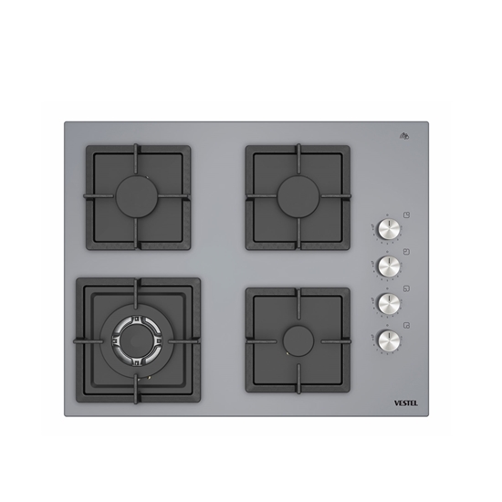Vestel AO-6510419 G DG DWK 65 cm 4 Gözü Gazlı (1 Gözü Wok'lu) Ankastre Ocak