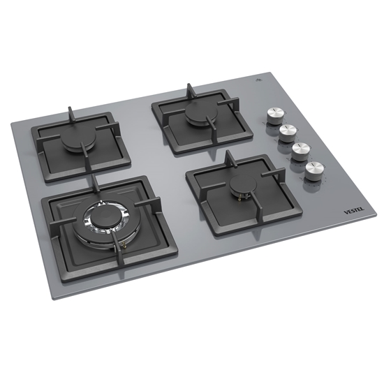 Vestel AO-6510419 G DG DWK 65 cm 4 Gözü Gazlı (1 Gözü Wok'lu) Ankastre Ocak