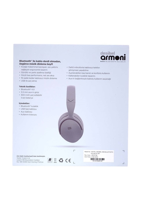 Vestel Desibel K650 Bluetooth Kulaklık Gri