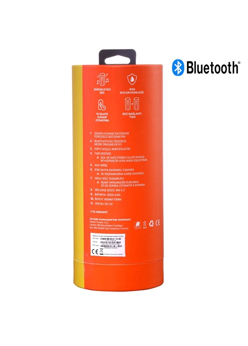 Vestel Desibel H500 Bluetooth Hoparlör Kırmızı