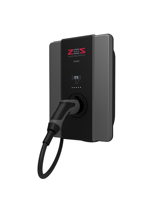 Vestel Elektrikli Araç Şarj İstasyonu EVC04 ZES4-AC22-T2P OPT2 22kW Kablolu