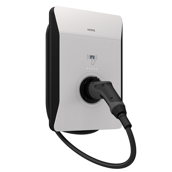 Vestel Elektrikli Araç Şarj İstasyonu EVC04 Smart Wifi 22kW Kablolu