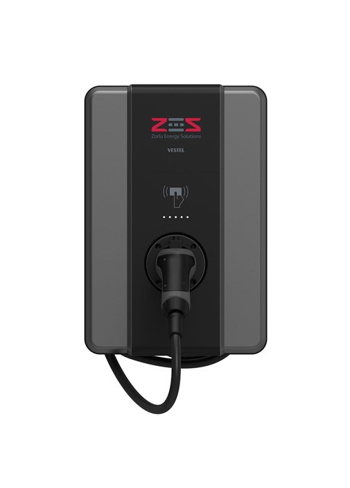Vestel Elektrikli Araç Şarj İstasyonu EVC04 ZES4-AC22SW-T2P OPT2 22 kW Smart Wi-Fi Kablolu