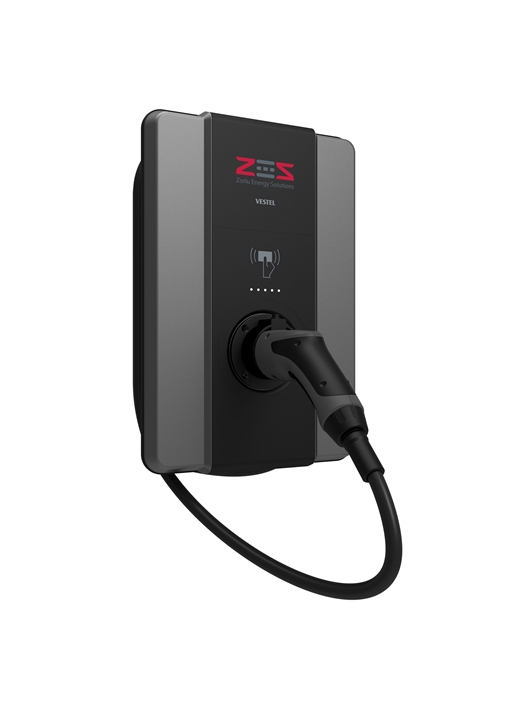 Vestel Elektrikli Araç Şarj İstasyonu EVC04 ZES4-AC22SW-T2P OPT2 22 kW Smart Wi-Fi Kablolu