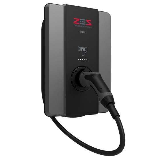 Vestel Elektrikli Araç Şarj İstasyonu EVC04 ZES4-AC22SW-T2P OPT2 22 kW Smart Wifi Kablolu
