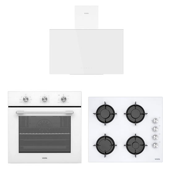Vestel Eğik Beyaz Pratik Zamanlayıcılı Set