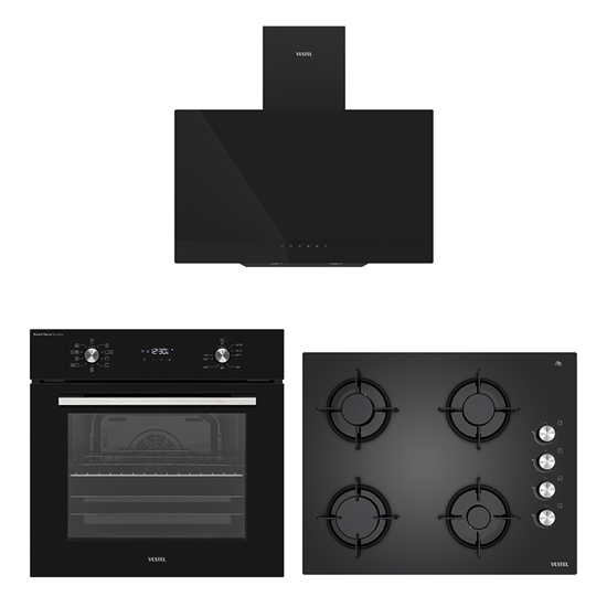 Vestel Eğik Siyah Dijital Lezzet Set