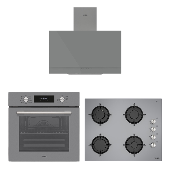 Vestel Eğik Gri Dijital Lezzet Set